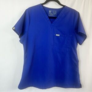 Figs Blue Scrub Top Size: M